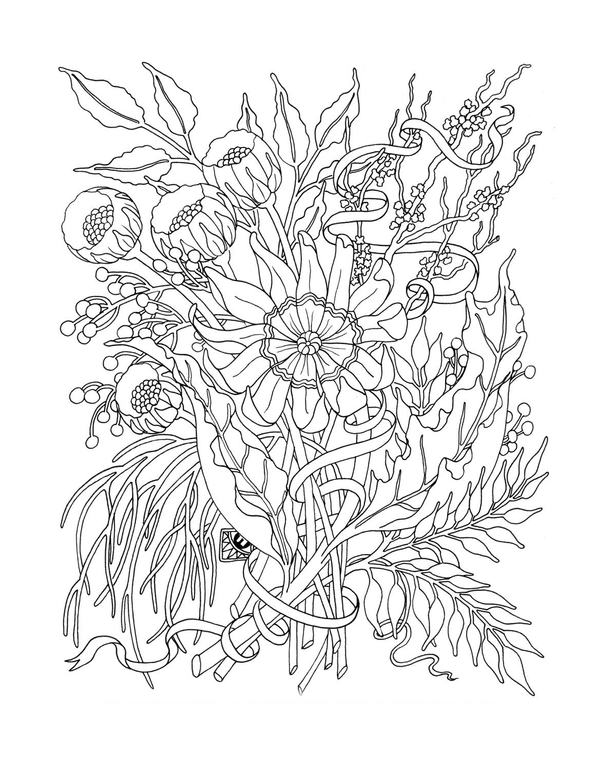 Download Adult coloring pages flowers to download and print for free