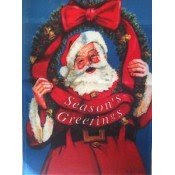 Season's Greetings Christmas House Flag