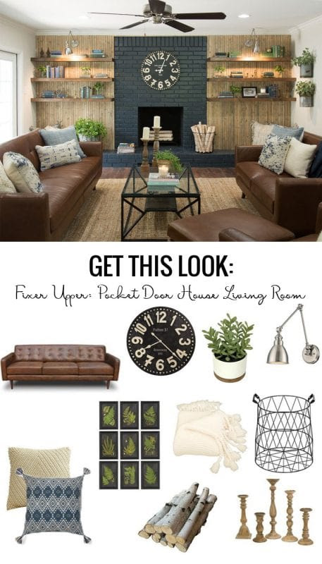 Fixer Upper Pocket Door House Living Room Get This Look