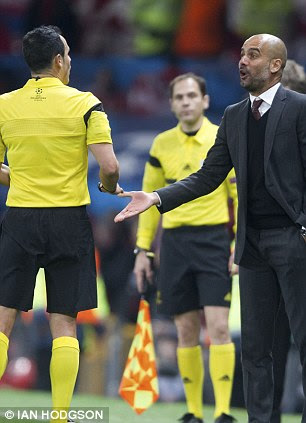 Are you sure, ref? Guardiola queries the red card