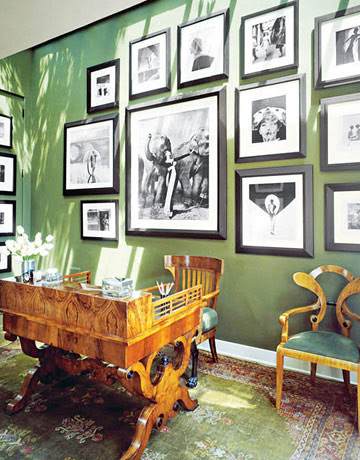 'Minster Green' by Farrow & Ball: Black + white photography + lush green walls by xJavierx.