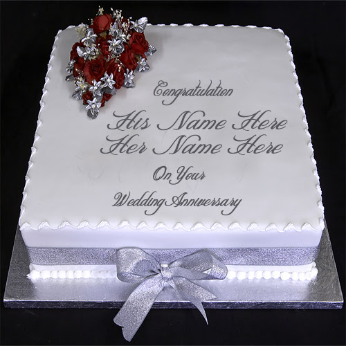 Create Anniversary  Cake  Pics With Name wishes  greeting card