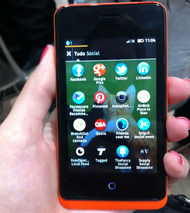 Telefonica-Vivo anunciou o lançamento no segundo semestre de um smartphone com sistema Firefox OS (Foto: Laura Brentano/G1)
