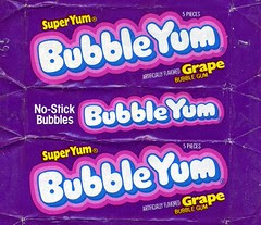 Grape Bubble Yum gum wrapper
