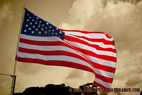 Old Glory flying in the famous Fremantle Doctor