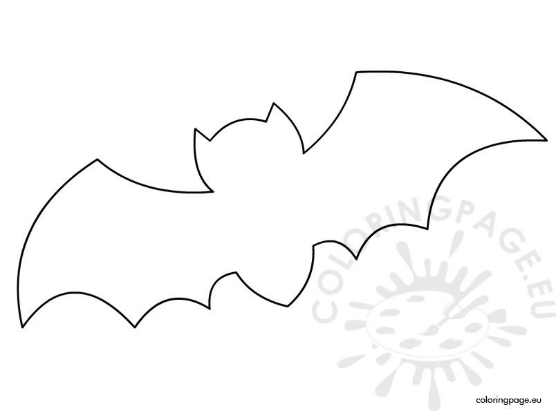 Printable Bat Template - Coloring Page