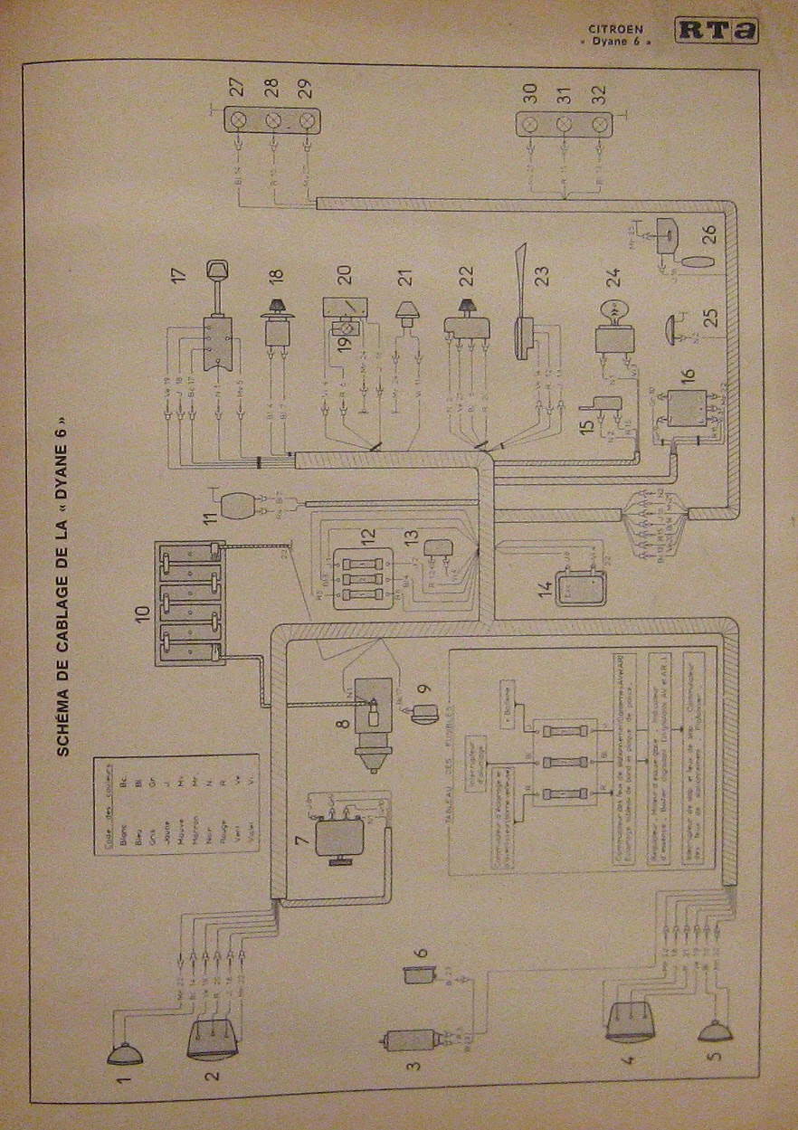 Schema Electrique D6 Technique Forum Du Citroen Dyane Club De France