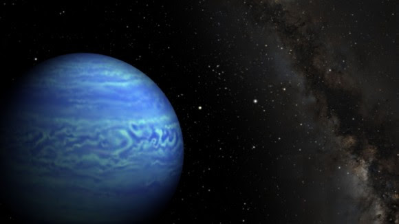 This artist's conception shows the object named WISE J085510.83-071442.5, the coldest known brown dwarf. Image credit: Penn State University/NASA/JPL-Caltech