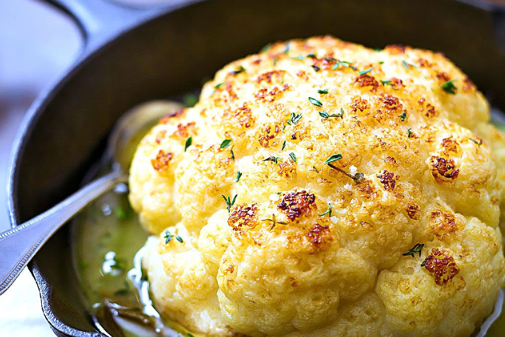 Whole Roasted Cauliflower With Butter Sauce — Eatwell101