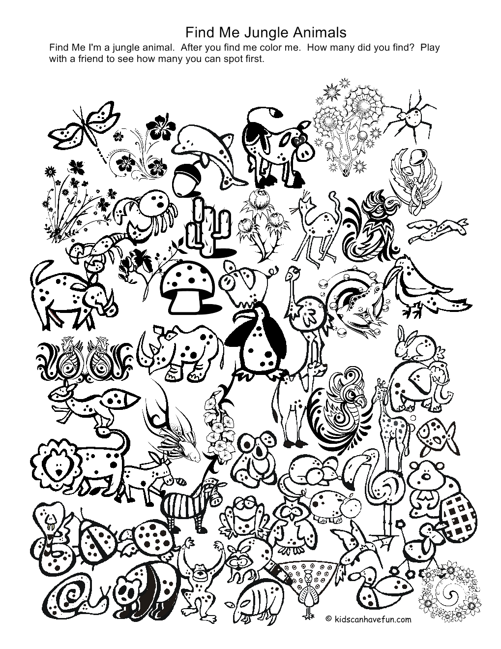 Download Jungle Coloring Pages 2