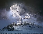 Christmas Dream. Fairy night with the crescent above the ...