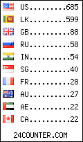 visitors by country counter