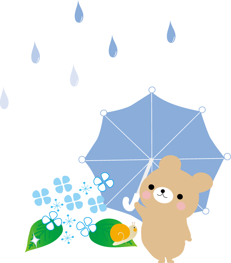 梅雨のイラスト かさ 無料イラスト フリー素材