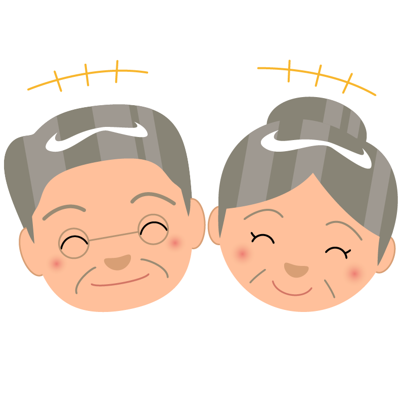 商用フリー 無料イラスト 敬老の日 おじいちゃん おばあちゃん 顔 商用ok フリー素材集 ナイスなイラスト