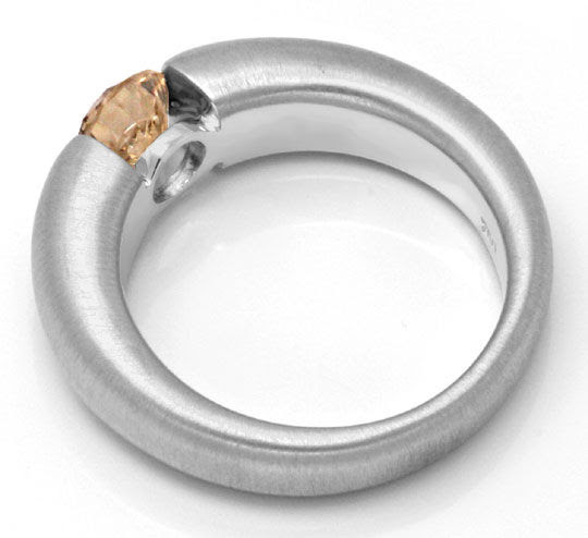 Originalfoto DIAMANT-SPANNRING HRD 1.00ct FANCY COLOR 18K LUXUS! NEU