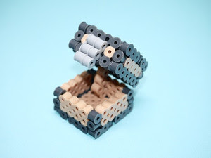 3d Perlerbeads アイロンビーズ Minecraft マイクラ チェスト 3dperlerbeadsお手軽頑固な立体アイロンビーズ