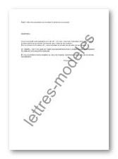 Modèle et exemple de lettres type : Refus de contestation 