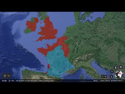 The Hundred Years War in 1 minute using Google Earth