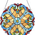 Small Hanging Stained Glass - Stained glass windows made of dalle glass and a matrix.