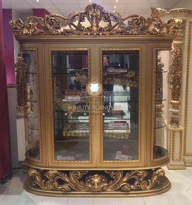  lemari  hias  kaca ukiran mewah italian modern MINIUTY 