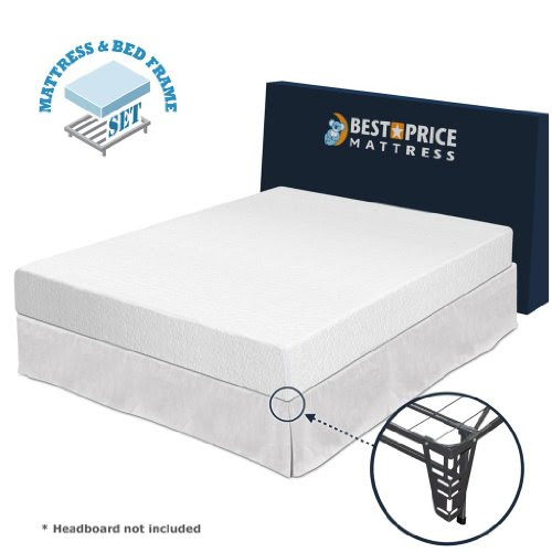Buy Best Price Mattress Twin 8 Memory Foam Mattress bed frame Set 