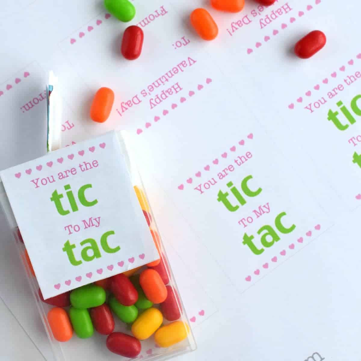 Free Tic Tac Valentine Printable - Wine & Glue