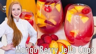 Raspberry Jello Cups