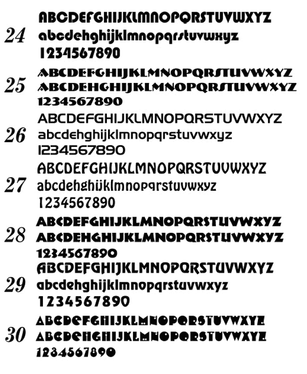 魂の書体 フォント 集 英文フォント 元気系２４ ３０番 オーダー 木製バット 工房 匠 打ち味鋭い 木製バットをオーダー できます