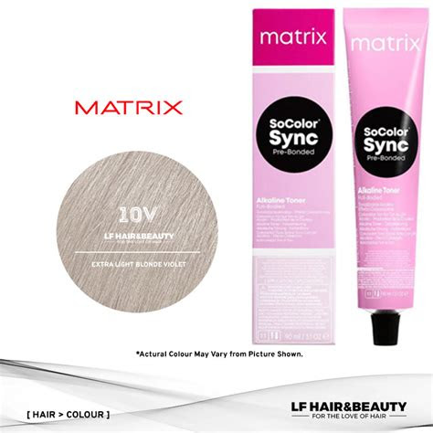 Do not use to dye eyelashes and eyebrows. matrix color sync tone on tone hair color 10v extra light blonde violet