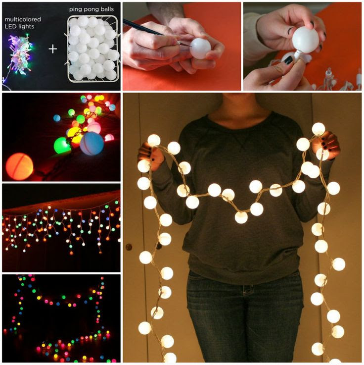 Ping Pong Ball Lights Diy Art Projects