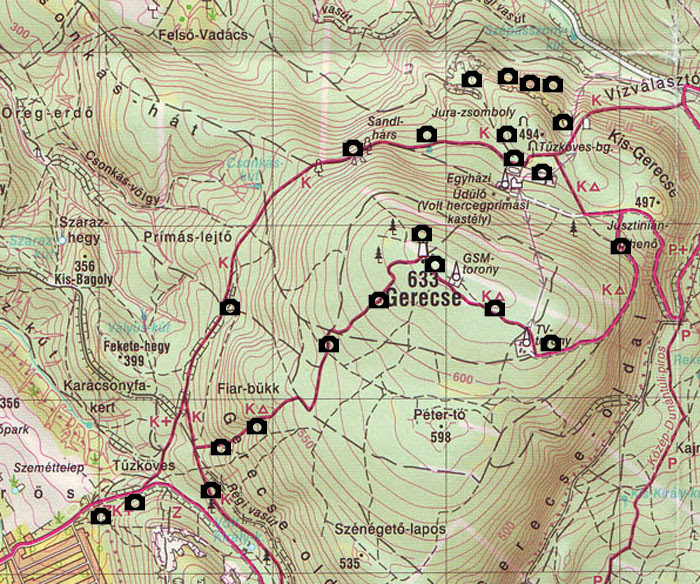 gerecse hegység térkép Gerecse Hegyseg Terkep gerecse hegység térkép