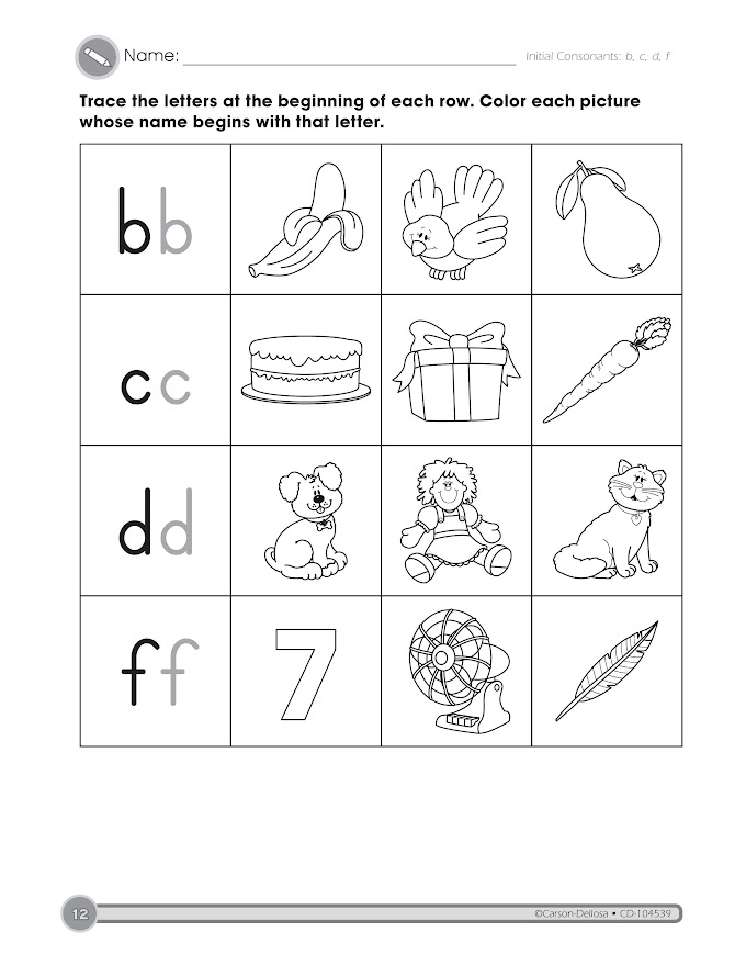 Beginning Sounds Worksheets Free Printable Grade 2