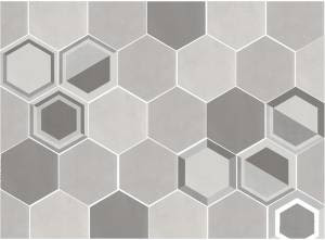  Keramik  Lantai Roman GH348061 DModesto Perla 34x39 Hexagon 
