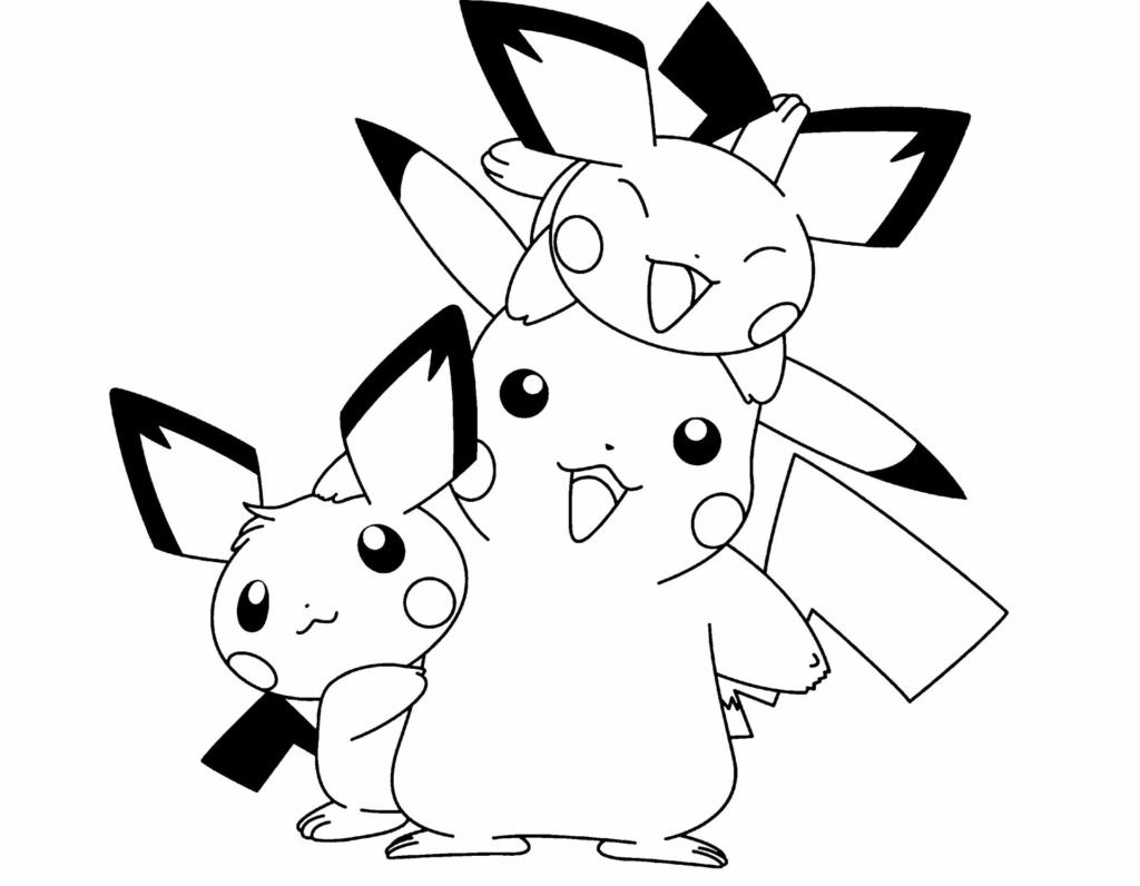 Pikachu And Pichu Coloring Pages at GetColorings.com ...