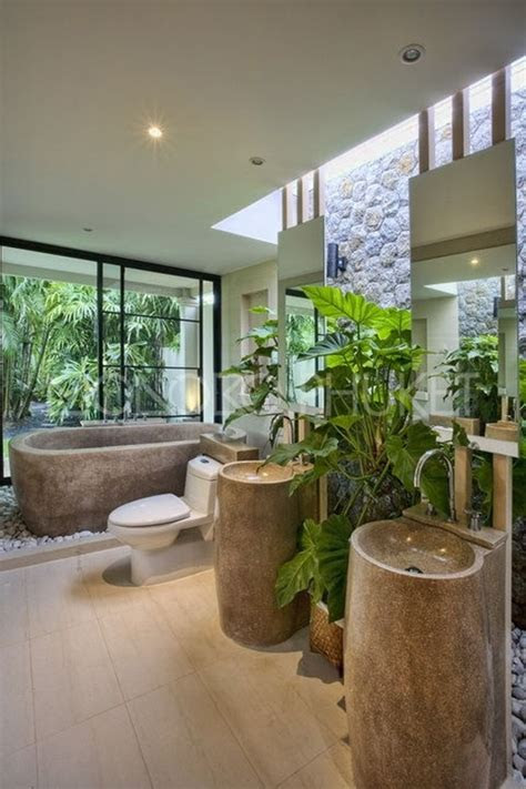 Color, style, and cost are important factors to consider, but you also want a toilet that's comfortable. 18 Tropical Bathroom Design Photos - BeautyHarmonyLife