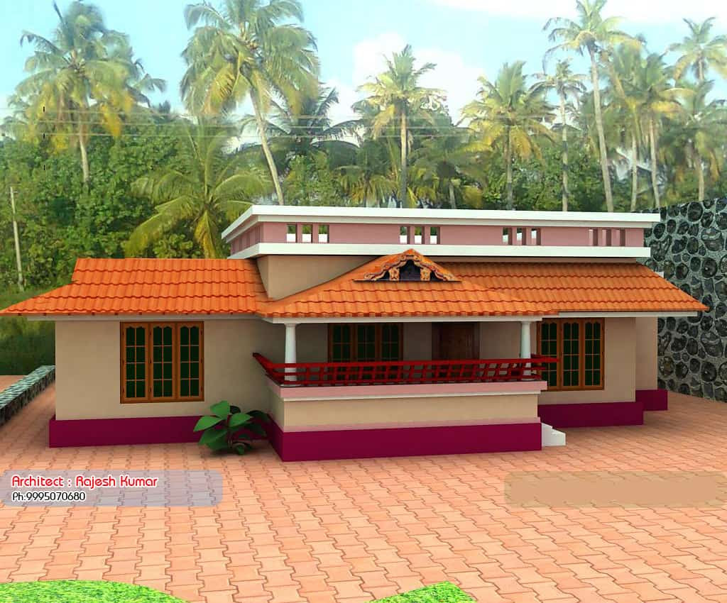 Single Storey Budget House Design And Plan At 1000 SqFt