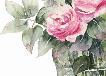 水彩画の描き方 花はじめ 葉の描きかた