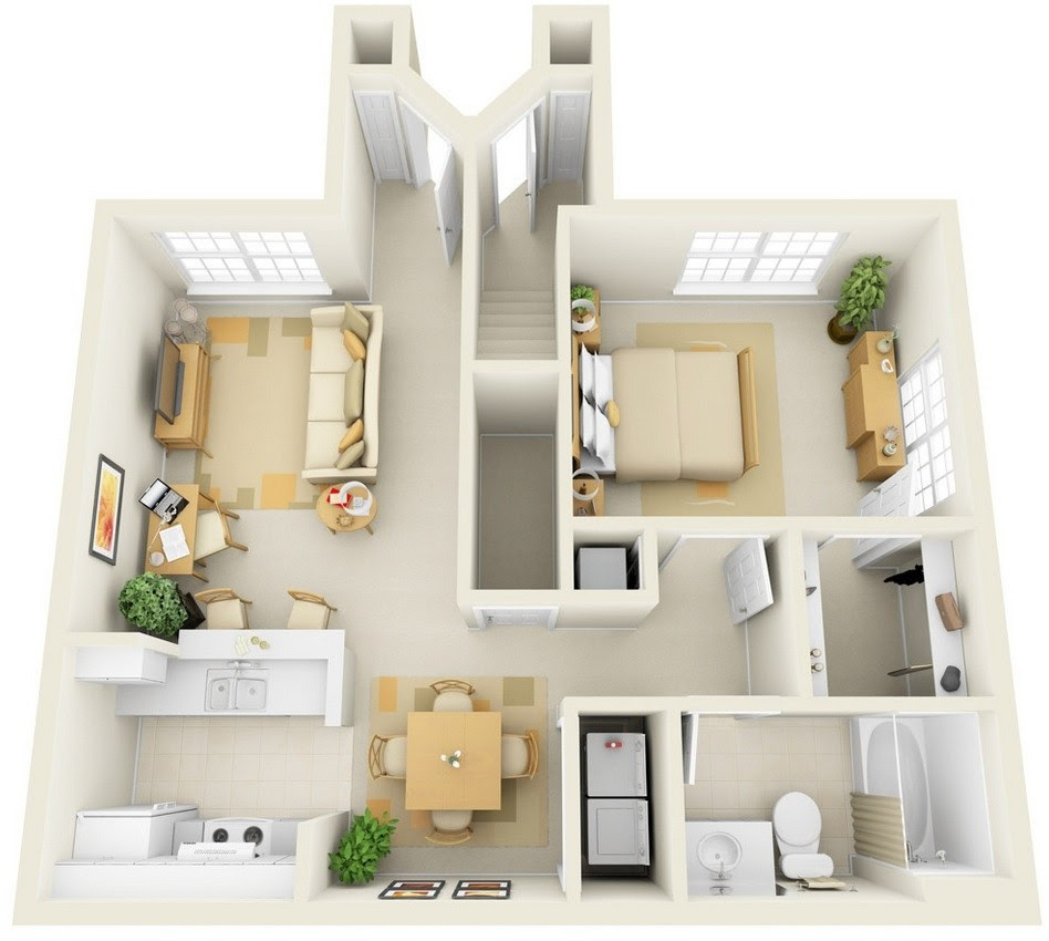 1 Bedroom Apartment\/House Plans 1 Bedroom Apartment\/House Plans