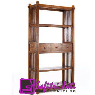 Rak Buku Jari Jari Safitri Jati Furniture Rak Buku Jari Jari Safitri Jati Furniture