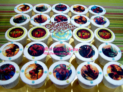 Birthday Cupcakes Edible Image: Spiderman