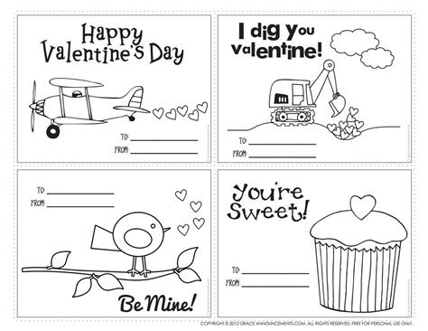 valentine printable  kids
