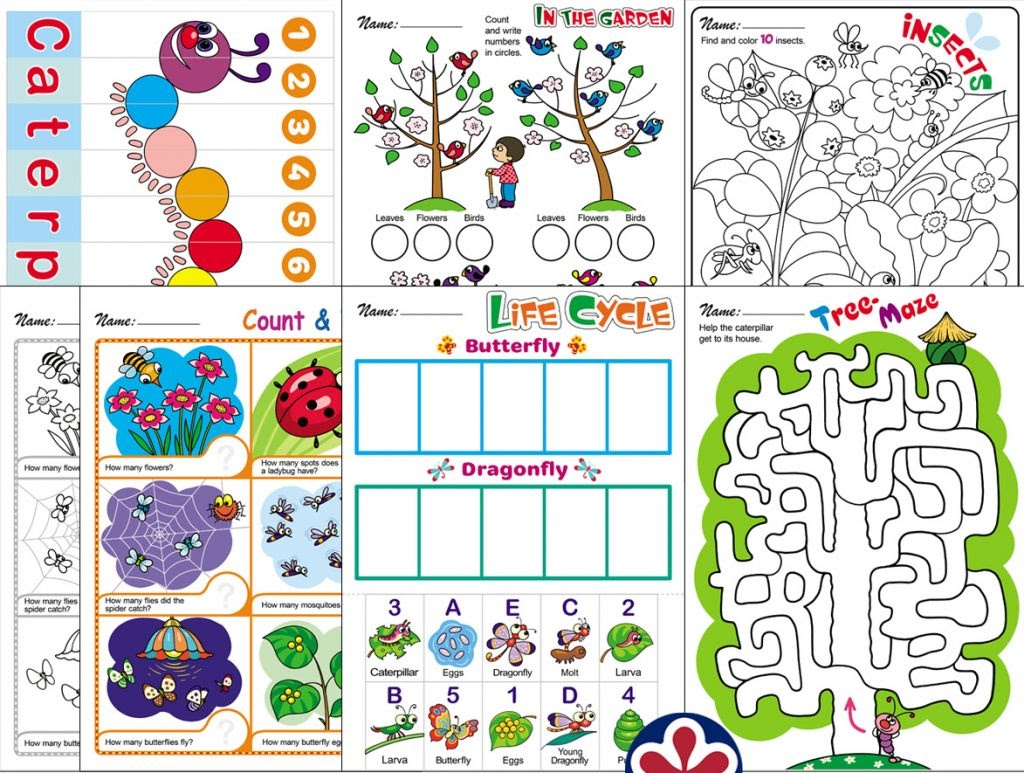 Spring-Themed Worksheets With Insects!. TeachersMag.com