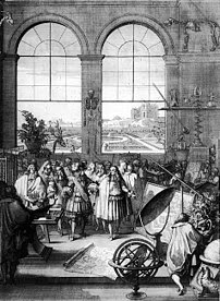 Louis XIV visiting the  Académie des sciences ...