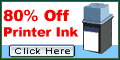 Save 80% on Printer 
Ink!
