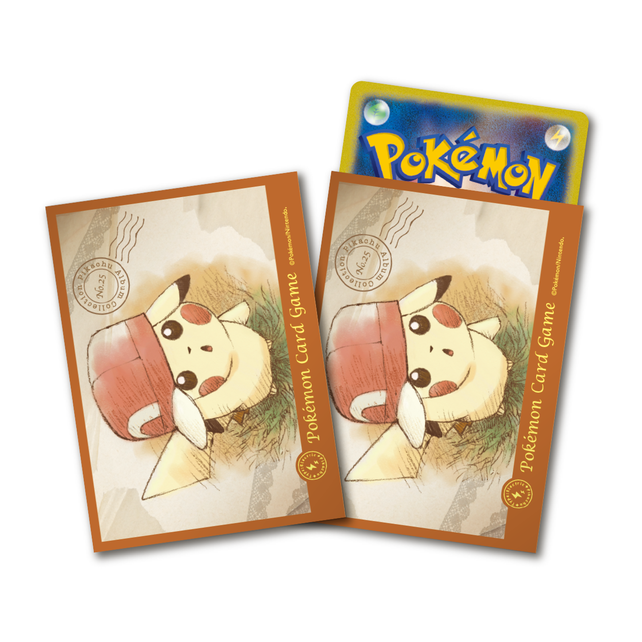 ぼうしをかぶったピカチュウのデッキシールドが6種類登場 ポケモンカードゲーム公式ホームページ