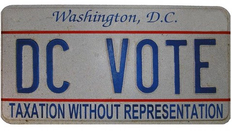 ht dc vote license plate ll 130115 wblog LIVE UPDATES: Inauguration Day 2013