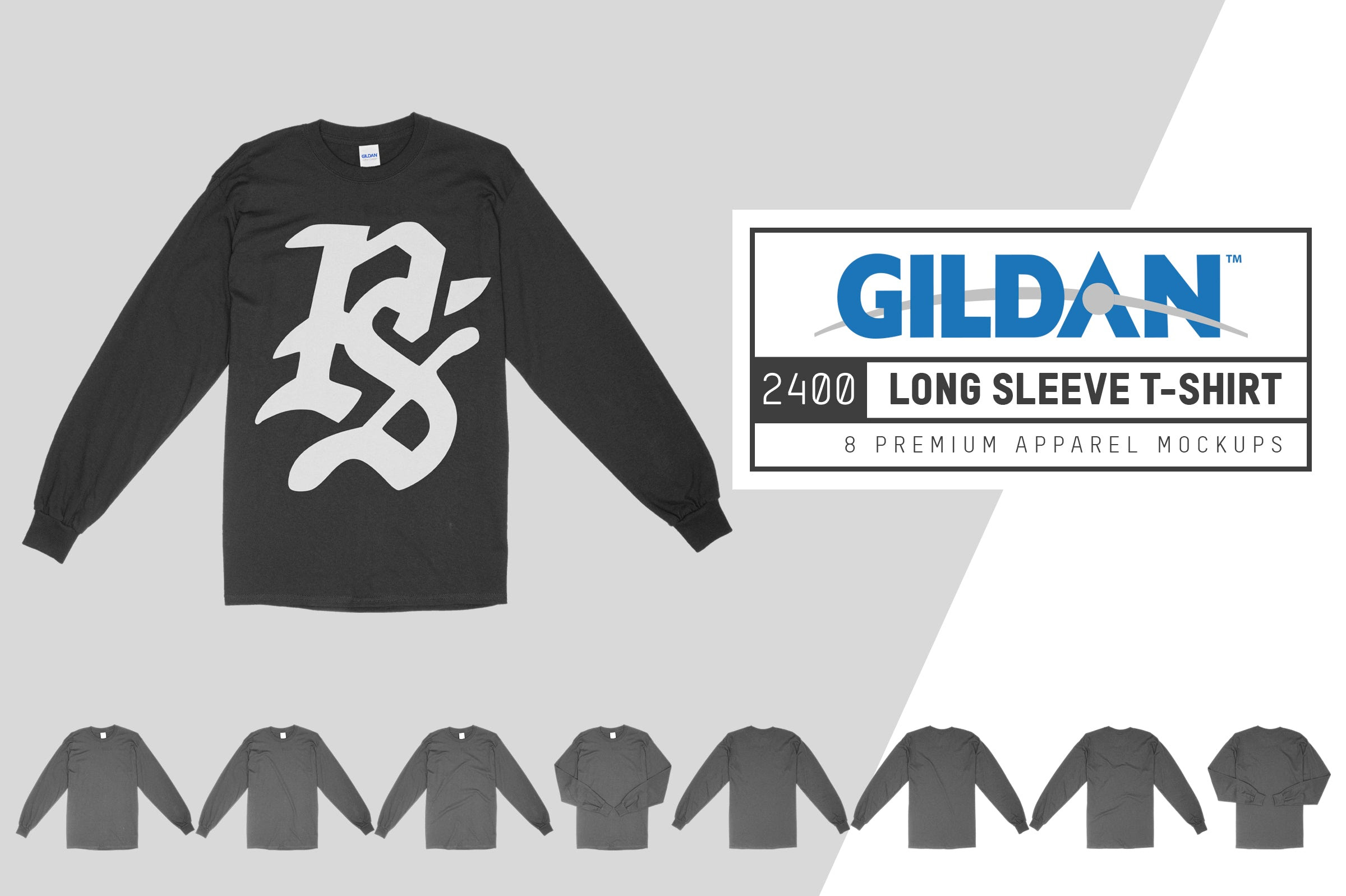 Download Gildan 2400 Long Sleeve T Shirt Mockups Pixel Sauce