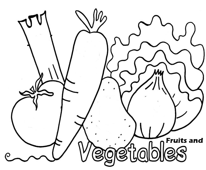 Download Vegetable Coloring Pages for childrens printable for free