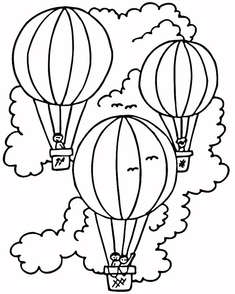 Download Free Printable Hot Air Balloon Coloring Pages For Kids