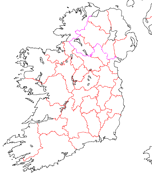 Blank Map Of Counties Of Ireland Provinces and counties of Ireland
